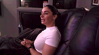 sheena ryder has naughty fun with friend's mom in theater room