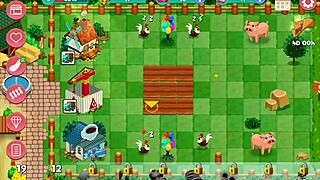 Nutaku Booty Farm hentai game with redhead flashing ass