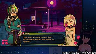 Stylish chainsaw girl Dohna Dohna engages in blowjob fights with bondage elements