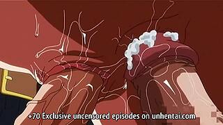 Hentai MILF takes rough double penetration in uncensored orgy - shocking!  