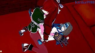 Garie Tuman And Maria Cadenzavna Eve In Wild Futanari Hentai Action?