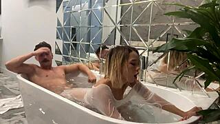 Skinny teen gets her narrow ass impaled on a big cock