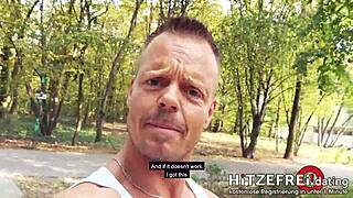 Damn! Bodo Bangs Milf Jana Schwarz in Public Park!