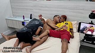 Lesbian Couple Transitions to Group Sex.