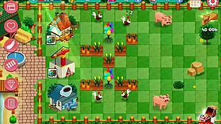 Nutaku Booty Farm hentai game with redhead flashing ass