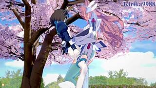 Garie Tuman And Maria Cadenzavna Eve In Wild Futanari Hentai Action?