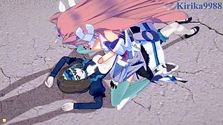 Garie Tuman And Maria Cadenzavna Eve In Wild Futanari Hentai Action?