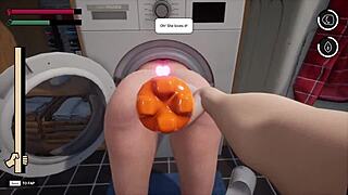 Stepmom Stuck in Washing Machine Gets Hardcore Anal Stretching