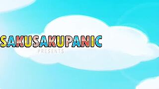 Peach and daisy in sexy lesbian scene with subtitles