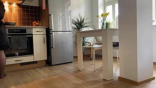 why’s my mother-in-law’s hairy pussy so wet in the kitchen?