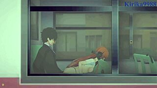 Futaba Sakura、Ann Takamaki、Ren Amamiya在《女神异闻录5》3D色情片里狂野性爱！天啊，那大奶太震撼！