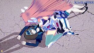 Garie Tuman And Maria Cadenzavna Eve In Wild Futanari Hentai Action?