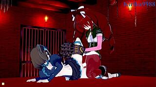 Garie Tuman And Maria Cadenzavna Eve In Wild Futanari Hentai Action?