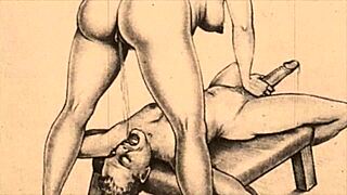 Vintage erotic drawings bring retro fantasies to life