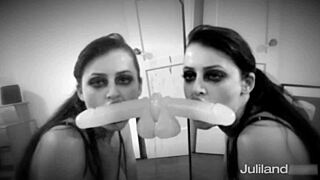 Brunette Sophie Dee's Deep Dildo Throat