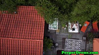 Lesbian Babes Licked Outdoors Under Drone Watch  