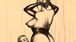 Vintage erotic drawings bring retro fantasies to life