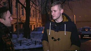 Dirt poor boyfriend lets sexy pal drill ex-girlfriend for cash.