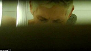 Hidden Camera Catches My Roommate in Shower. Spying on Her Skinny Body!