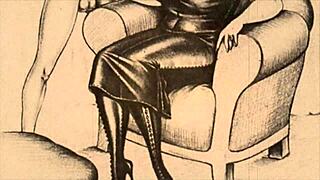 Vintage erotic drawings bring retro fantasies to life