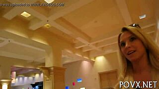 Huge weenie satisfies hot hottie in contest 😏