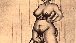 Vintage erotic drawings bring retro fantasies to life