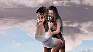 Anime 3D Hentai SFM Big Tits Lesbian Girls Fuck Anal