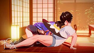 Anime Hentai Game Roxy Fucks Anal in Various Positions