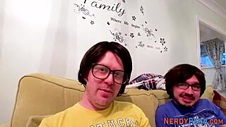 british amateur teases nerd with sneaky blowjob