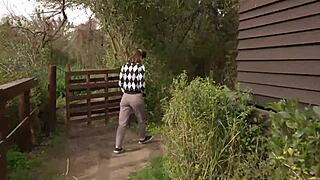 petite horny teen 18+ fucked in public park almost caught