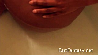 Amber Star Creates Bizarre Fart Bubbles in Kinky Bath Ass Worship