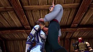 Throne Room Action in Warcraft Porn Parody?