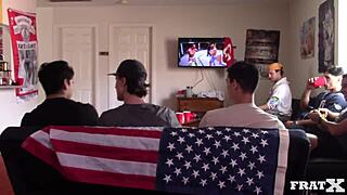 Straight College Guy's Tight Ass Gets Wild at Dorm Party. Shocking Bareback Scene!