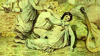 Vintage Illustration of Antique Anime and Hentai Elements