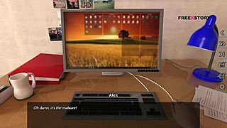 Dreams of Desire: Alex Shakes Hard Dick Watching Landlady’s Nude Yoga