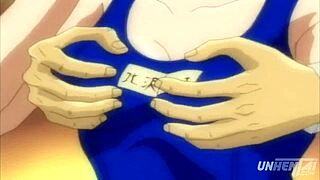 Stepdad can't resist touching young 18+ stepdaughter in swimsuit hentai