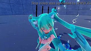 this cat fate miku cosplay in 3d vr180 is hot