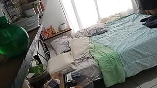 Curvy Mexican Milf Caught Cleaning Her Room on Hidden Cam?