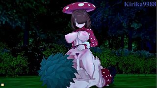 Kinoko komori, mei hatsume, and izuku midoriya engage in intense sex in my hero academia hentai