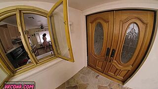 Jessica Ryan as Scarlet Witch seduces Dr. Strange in VR parody