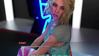 movie night with busty blonde