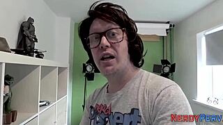 british amateur teases nerd with sneaky blowjob