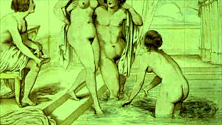 Vintage Illustration of Antique Anime and Hentai Elements