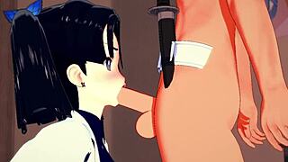 Demon Slayer Hentai: Aoi Kanazaki Sucks and Fucks Tanjiro in Japanese Asian Manga Anime Porn