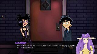 Curvy tattooed babe tag teamed by neighbors with big cocks