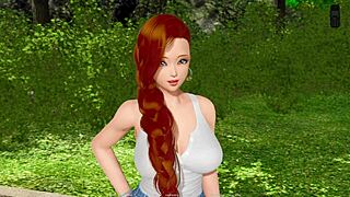 Cartoon Teen Whore Masturbates in Toilet with Big Tits?