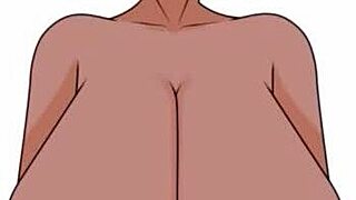 Hentai speed painting showcases big-titted cute slut in vivid detail.