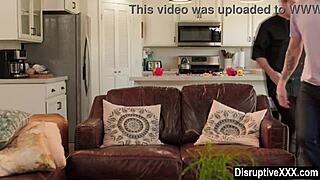 closeted guy fucks cooking instructor's monster cock bareback in kitchen