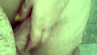 Gave it good in the bathroom