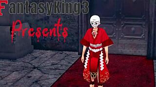 Morrigan, you hate it at first but then say 'fuck me full' in this Halloween special on sheer fantasy.